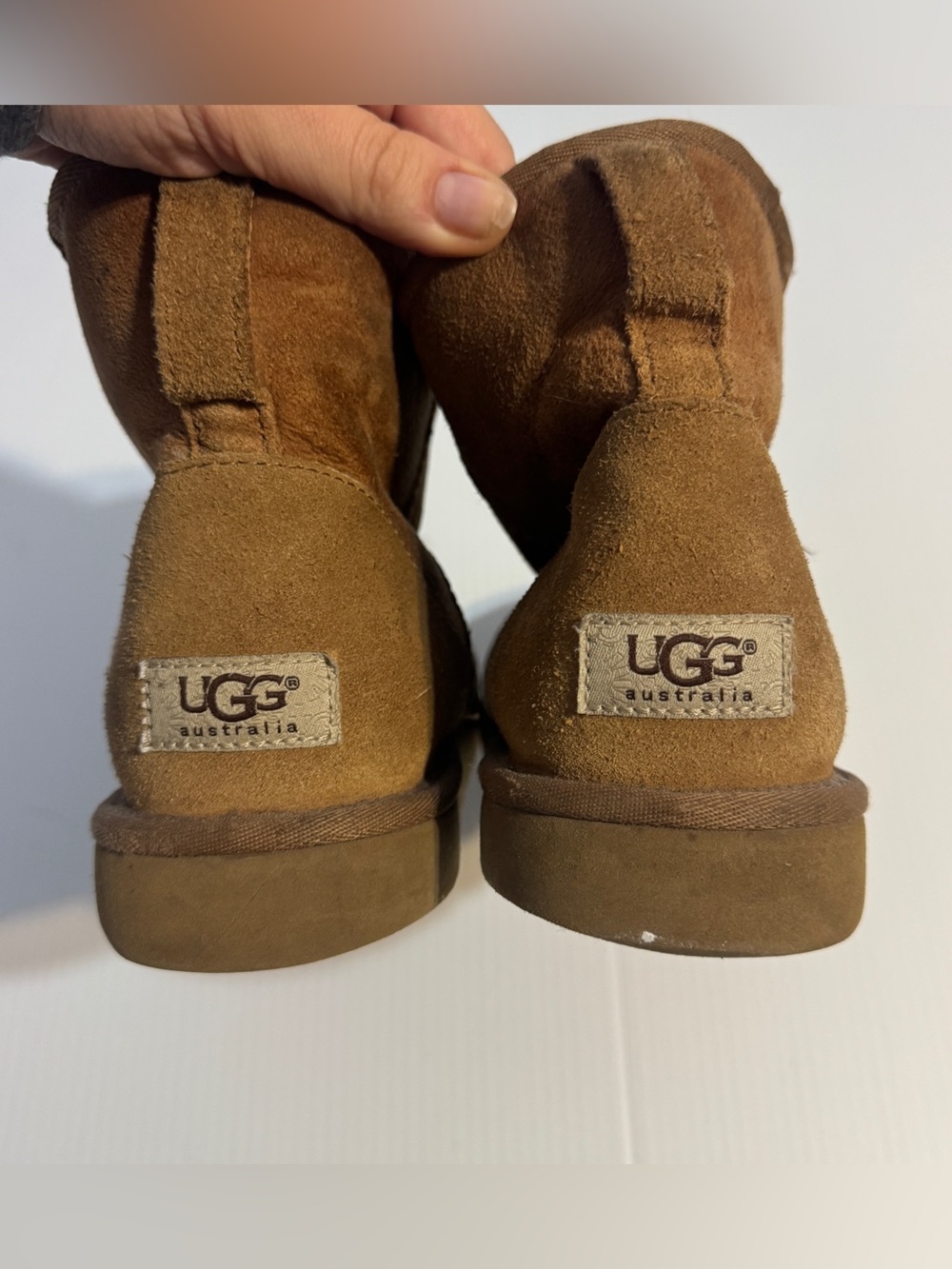 UGG Australia Tan Camel Suede Mini Boots size 11